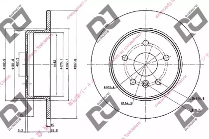 Тормозной диск DJ PARTS BD1024